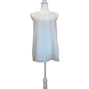 ANN TAYLOR LOFT BLOUSEN TANK TOP SHEER LINED WOMENS SIZE MEDIUM